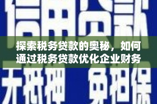 新青探索税务贷款的奥秘，如何通过税务贷款优化企业财务