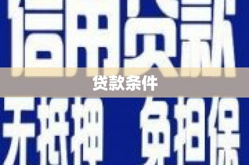 新青贷款条件
