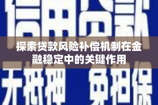 新青探索贷款风险补偿机制在金融稳定中的关键作用