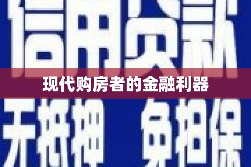 新青现代购房者的金融利器