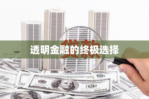 新青透明金融的终极选择